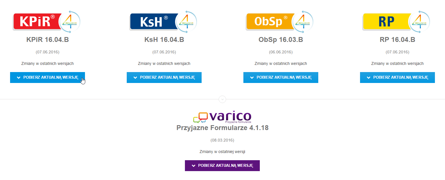 2016-06-14 15_16_48-Aktualizacje programów Varico - W biznesie warto na nas liczyć